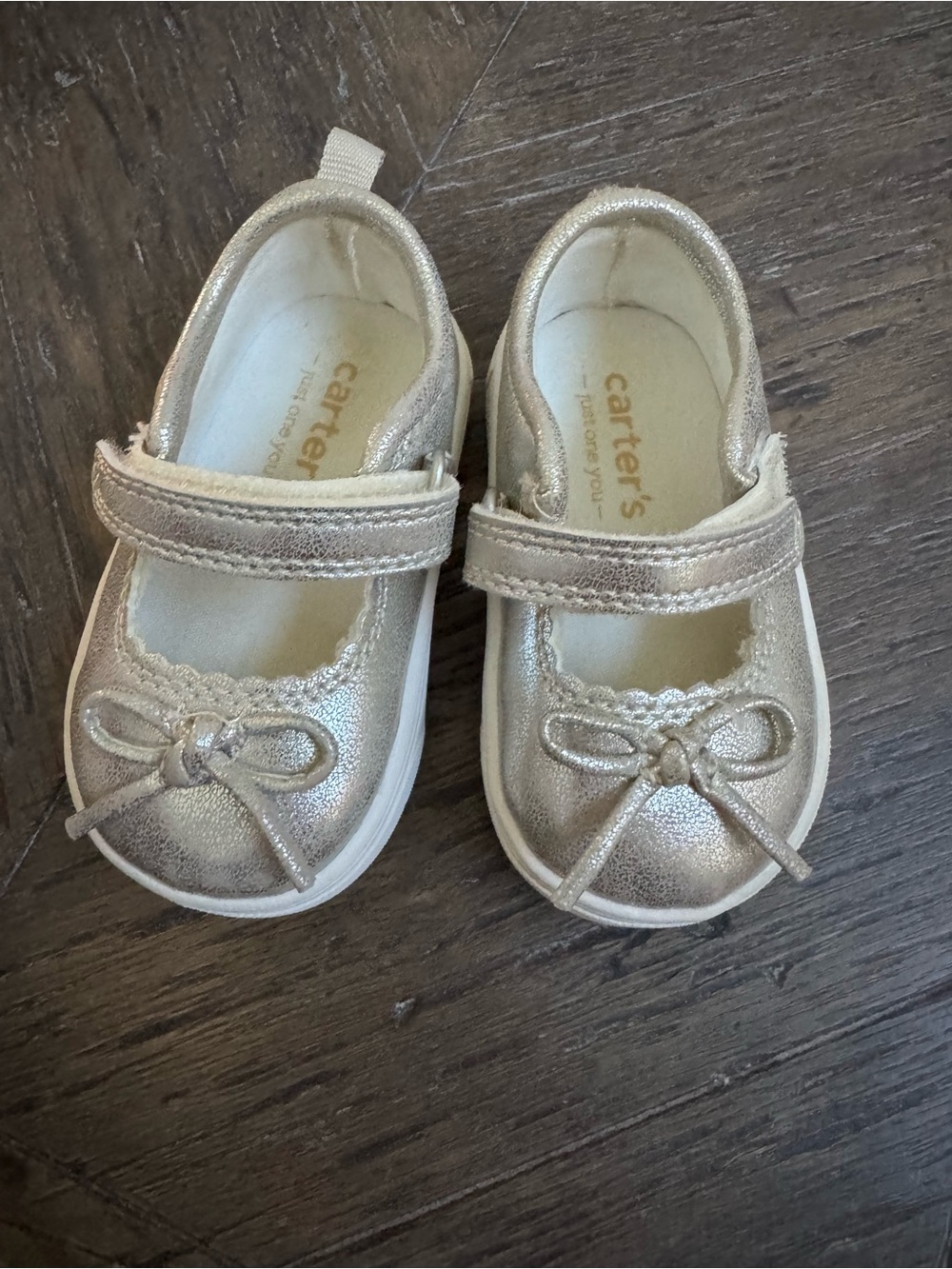Carter's Metallic Gold Mary Jane Sneakers - Size 3